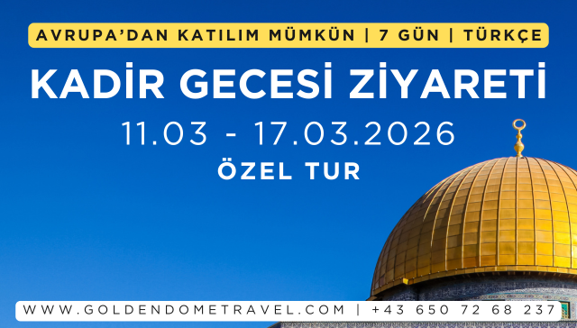 Özel itikaf kudüs turu kadir gecesi almanya, hollanda, danimarka, fransa